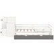 preview thumbnail 6 of 25, Twin Size Wood Platform Bed with Sample Bookshelf and Movable Wardrobe, Multifunctional Bed with Built-in Trundle Bed, White