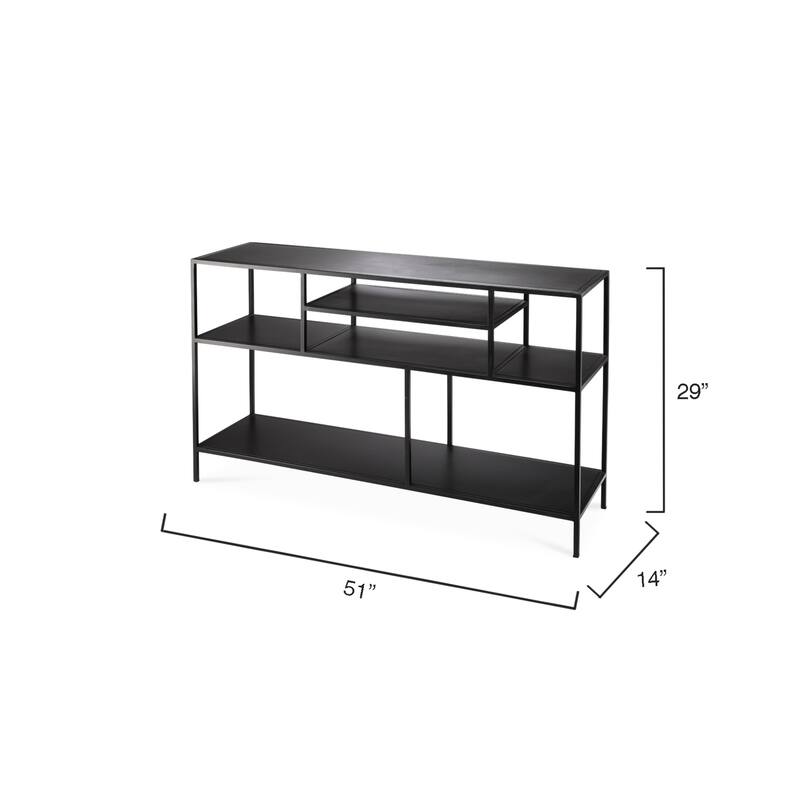 Jamie Young Element Shelved Console Iron Table