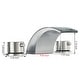 preview thumbnail 9 of 18, Two Handle Matte Black Waterfall Bathroom Faucet