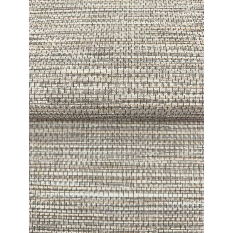 Winn Chestnut Faux Grasscloth Wallpaper