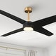 preview thumbnail 20 of 19, 60-in Black Modern ABS 4-Blade Energy Saving DC Motor LED Ceiling Fan with Light and Remote