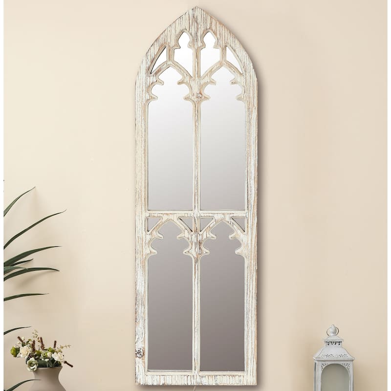 Wood Cathedral Framed Wall Mirror