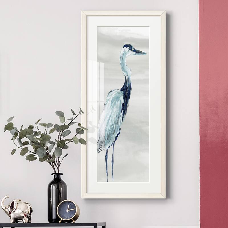 By the Sea Crane I-Premium Gallery Framed Print
