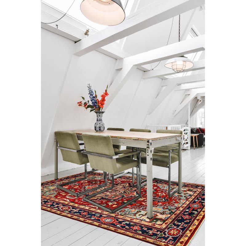 ECARPETGALLERY Hand-knotted Serapi Heritage Red Wool Rug - 5'0 x 8'0