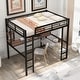 preview thumbnail 4 of 12, Contemporary Design Full Size Loft Metal & MDF Bed with Long Desk and Shelves, Sturdy Construction & Safety Guaranteed, Black