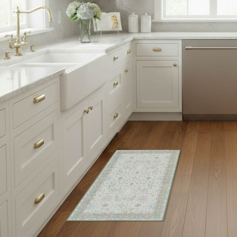 Laura Ashley Imagine Printed Chenille Washable Non-Slip Rugs