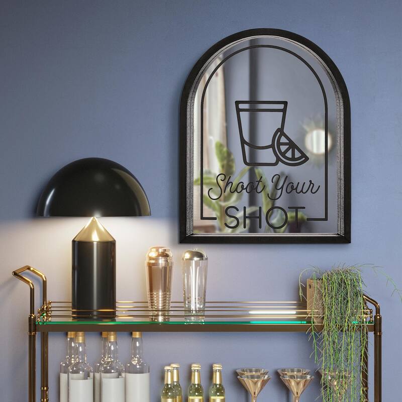 American Art Decor Guiness Printed Framed Mirror, 14.5" H x 11.5" L