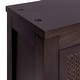 preview thumbnail 16 of 44, Teamson Home Hatteras 22 in. W 2-Door Wall Cabinet with Rattan Inlay Doors, Bathroom Wall Storage, Small Bathroom Organizer