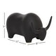 preview thumbnail 6 of 5, Black Ceramic Bull Sculpture - 8 x 11 x 7