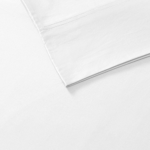 Grand Estate Hotel 100% Cotton 265 TC Super-Soft Flat Sheet Set, White