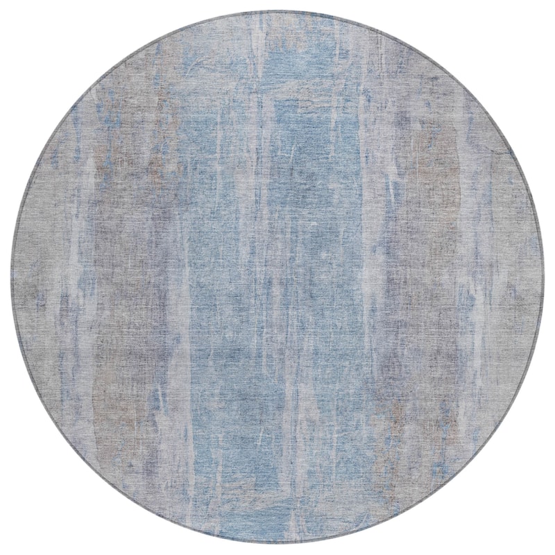 Machine Washable Indoor/ Outdoor Vintage Ombre Chantille Rug