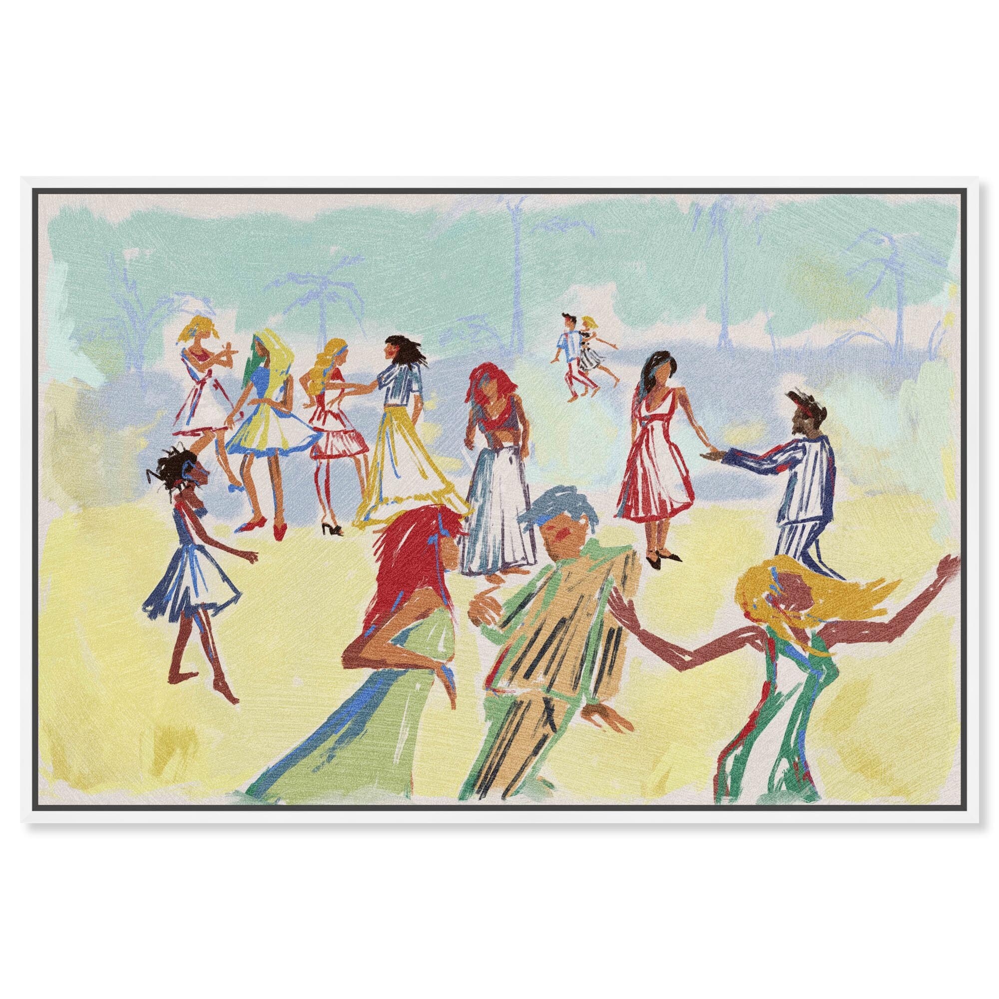 Summer Breeze Party Canvas Midcentury Art Prints by Art Remedy