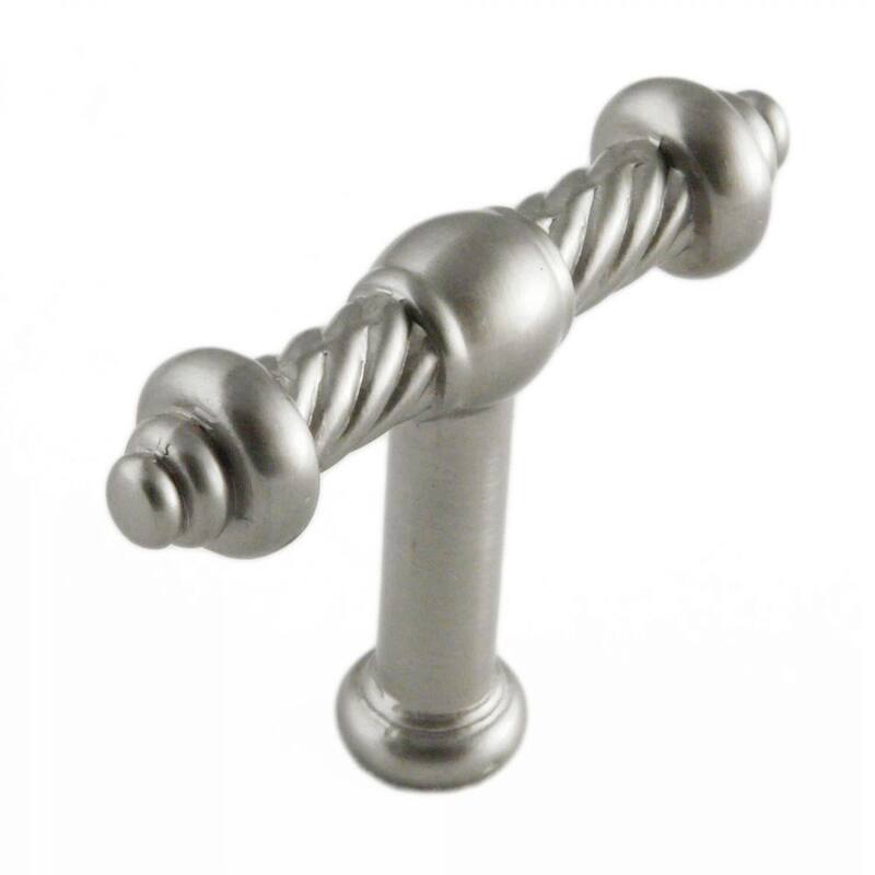 RK International Twisted 2 Inch Bar Cabinet Knob - Satin Nickel