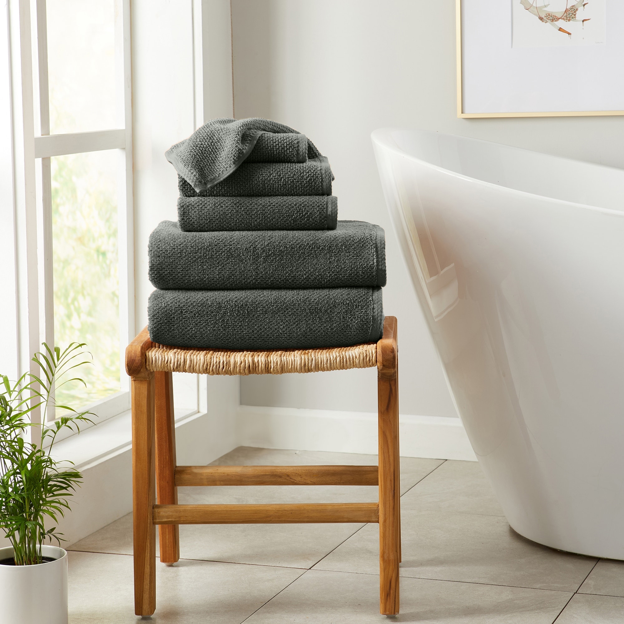 Linery & Co. Luxury Cotton Textured Bath Towel