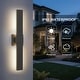 preview thumbnail 16 of 94, Aluminum LED Outdoor Wall Sconce Black Exterior Wall Light (1 / 2Pack)