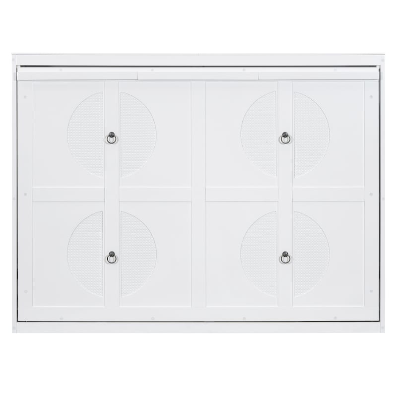 Space-Saving Full Size Wall Bed with Foldable Cabinet - Comfortable, Easy to Use