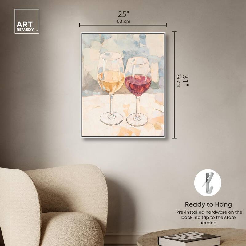 Wine Duo Canvas by Art Remedy