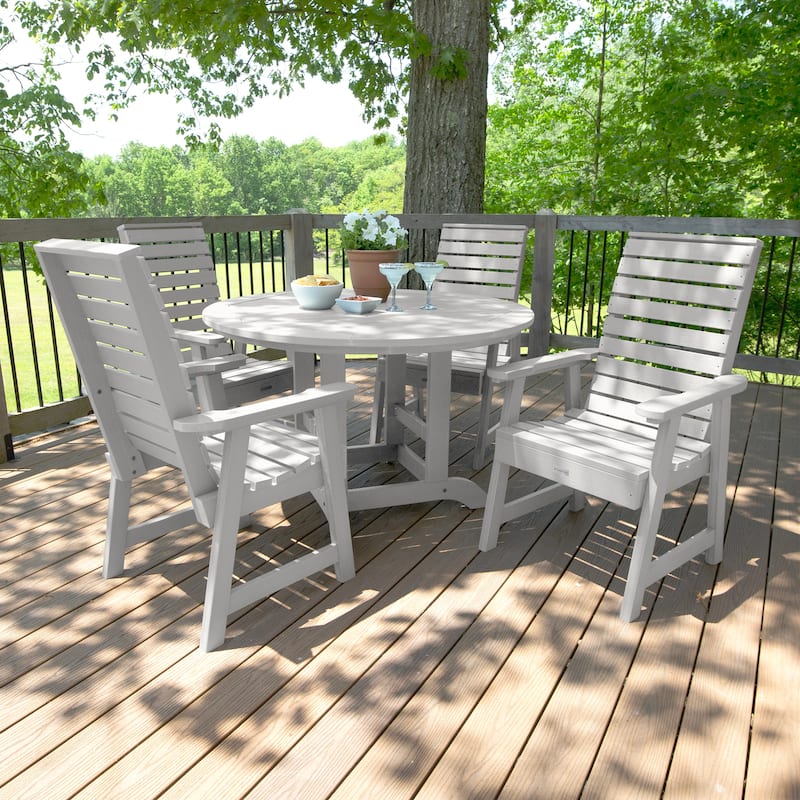 Weatherly 5-piece Outdoor Dining Set - 48" Round Table, Dining-height