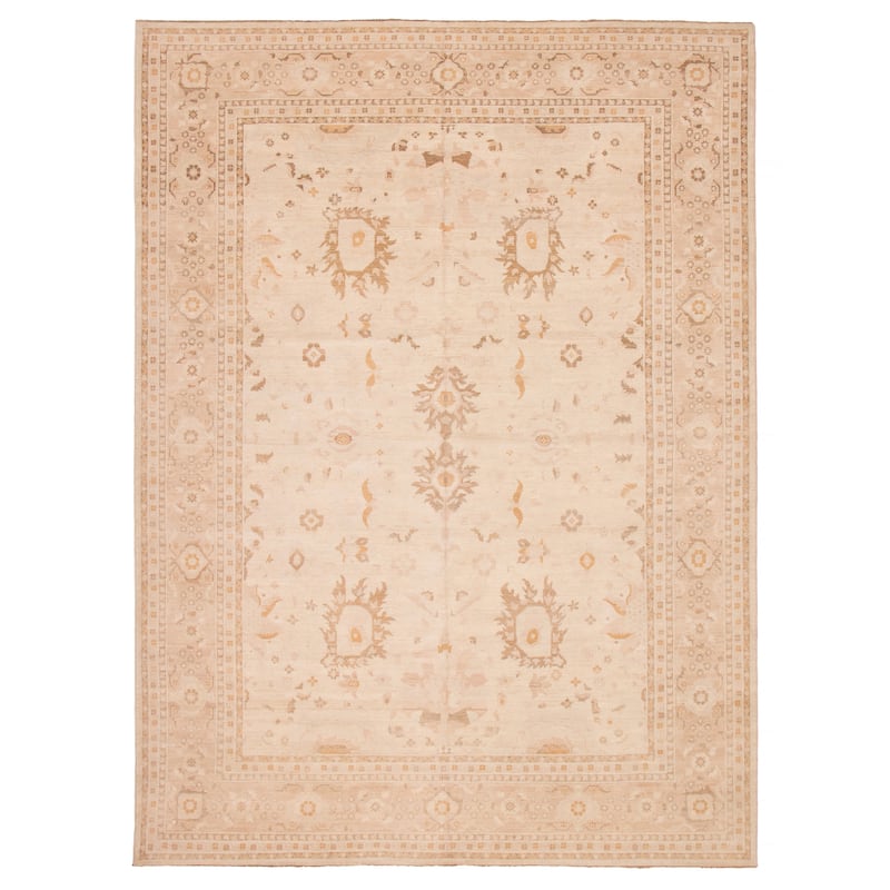 ECARPETGALLERY Hand-knotted Chobi Finest Cream Wool Rug - 10'2 x 13'8 - Cream - 10'2 x 13'8