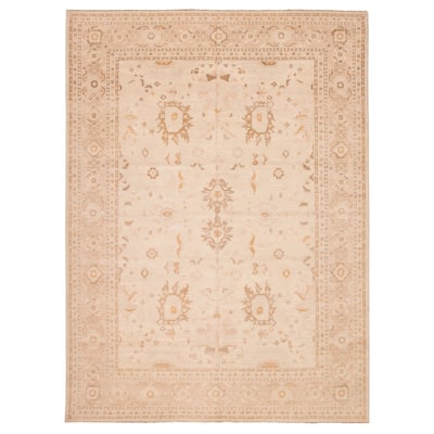 ECARPETGALLERY Hand-knotted Chobi Finest Cream Wool Rug - 10'2 x 13'8