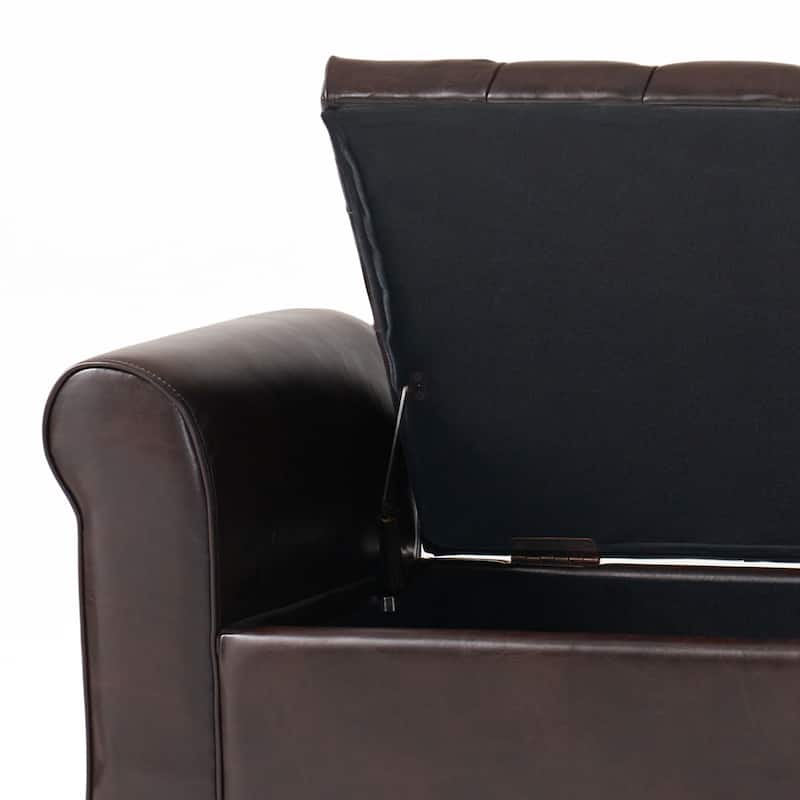 Modern Stylish Upholstered Storage Bench with Flip Top