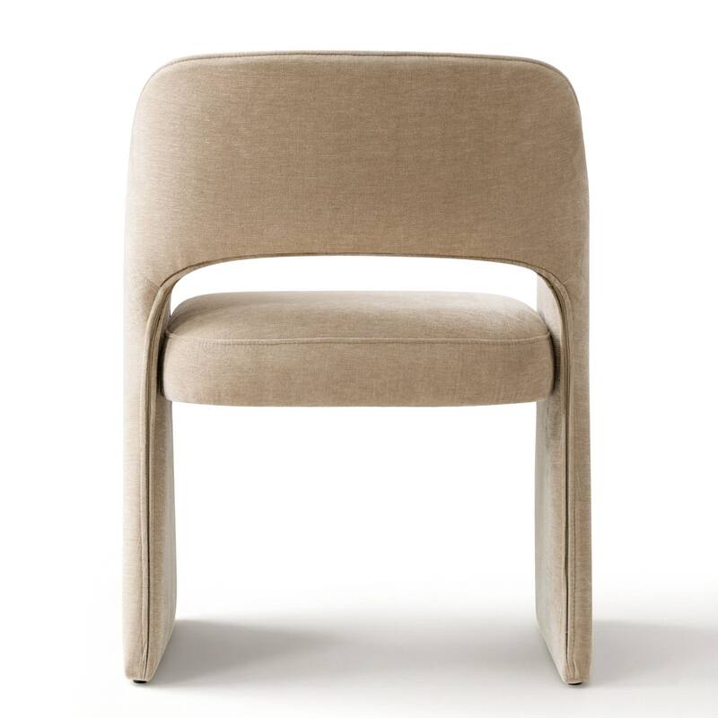 Chenille Upholstered Dining Armchair (Set of 2)