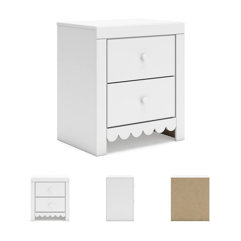 Signature Design by Ashley Mollviney White Nightstand