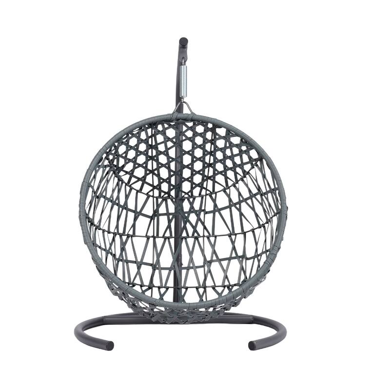 Cat Swing Bed with Stand & Cushion, Cat Egg Chair with Rattan Appearance, Indoor Hanging Swinging Cat Bed for Cats, Small Dogs