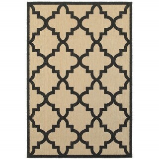 Markered Rug 2' X 4' Sand Geometric Stain Resistant Indoor Outdoor Area Rug - 6' x 7 ...