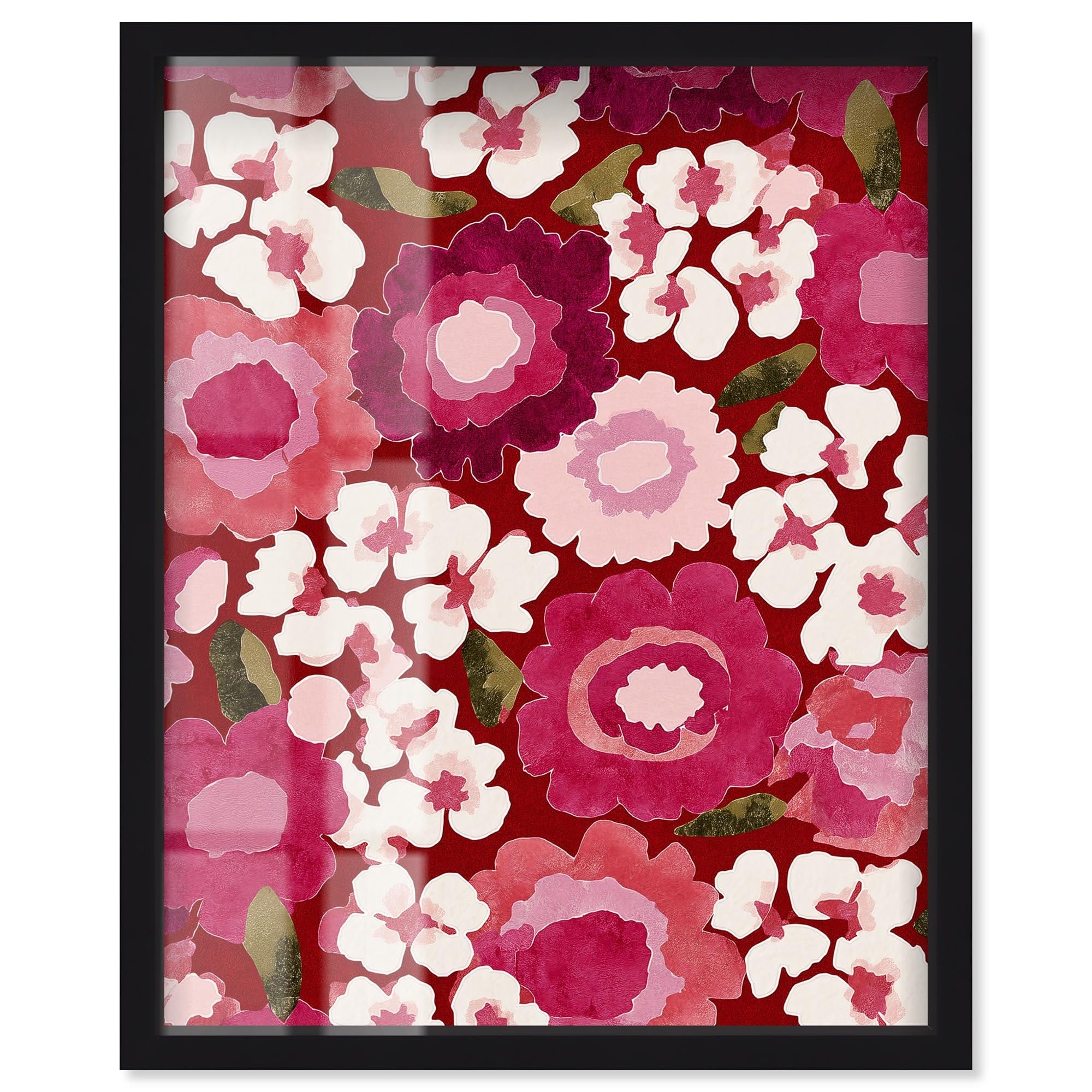 Rose Riot II Colorful Wall Decor Shadowbox Print by Art Remedy
