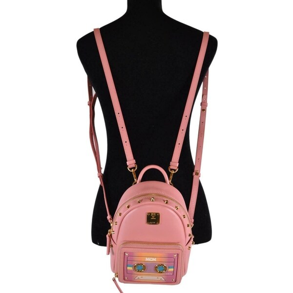 mcm x mini backpack pink