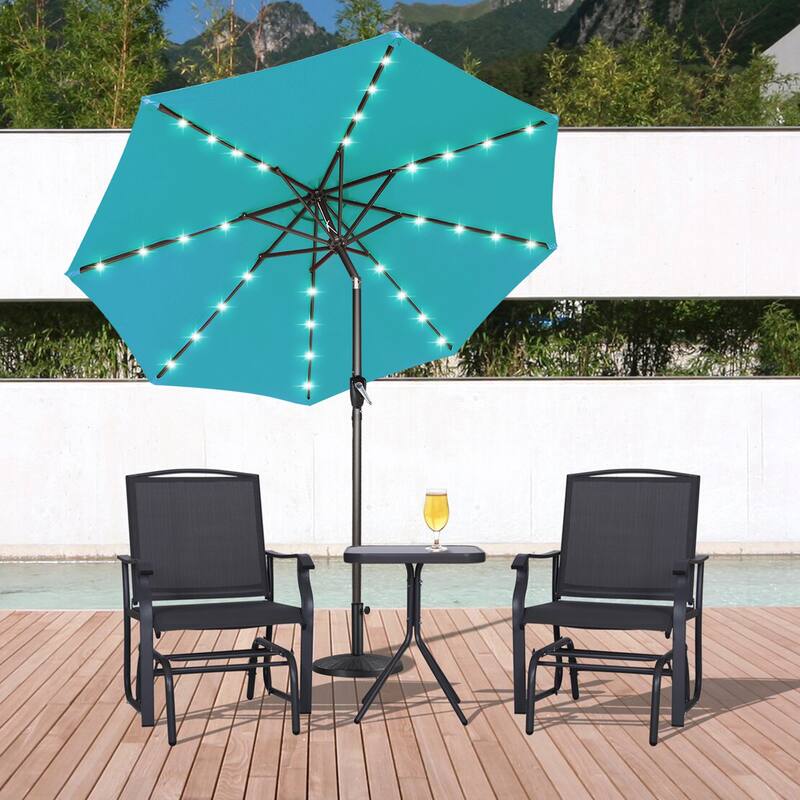 ABCCANOPY 10.5FT Outdoor Patio Solar Umbrella with 32LED Lights