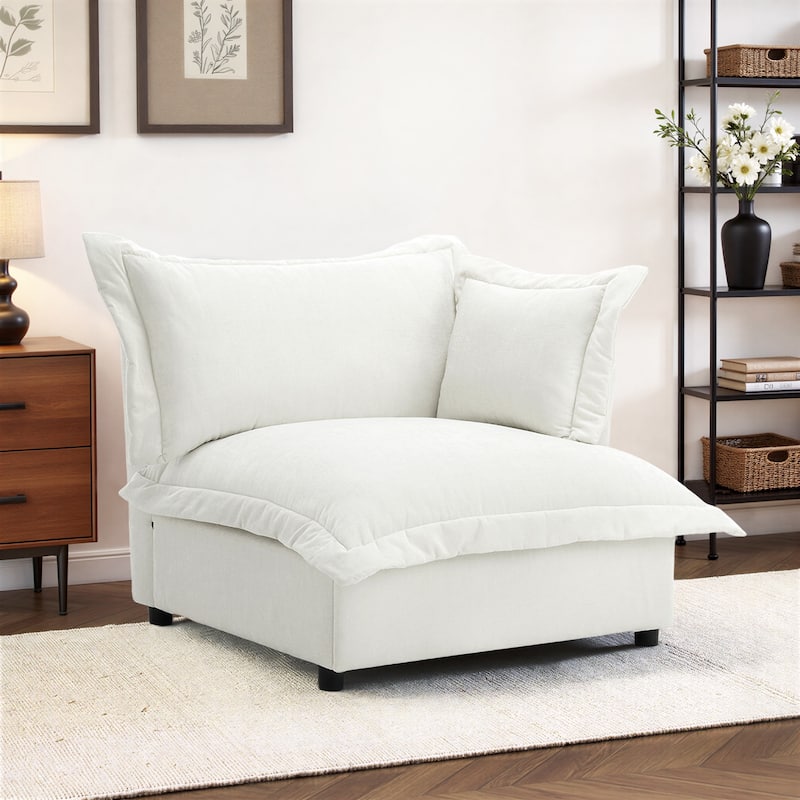 Double Layer Cushion Comfy Cloud Modular Sectional Sofa Couch Ottoman