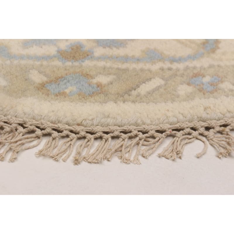 ECARPETGALLERY Hand-knotted Royal Oushak Cream Wool Rug - 5'11 x 5'11
