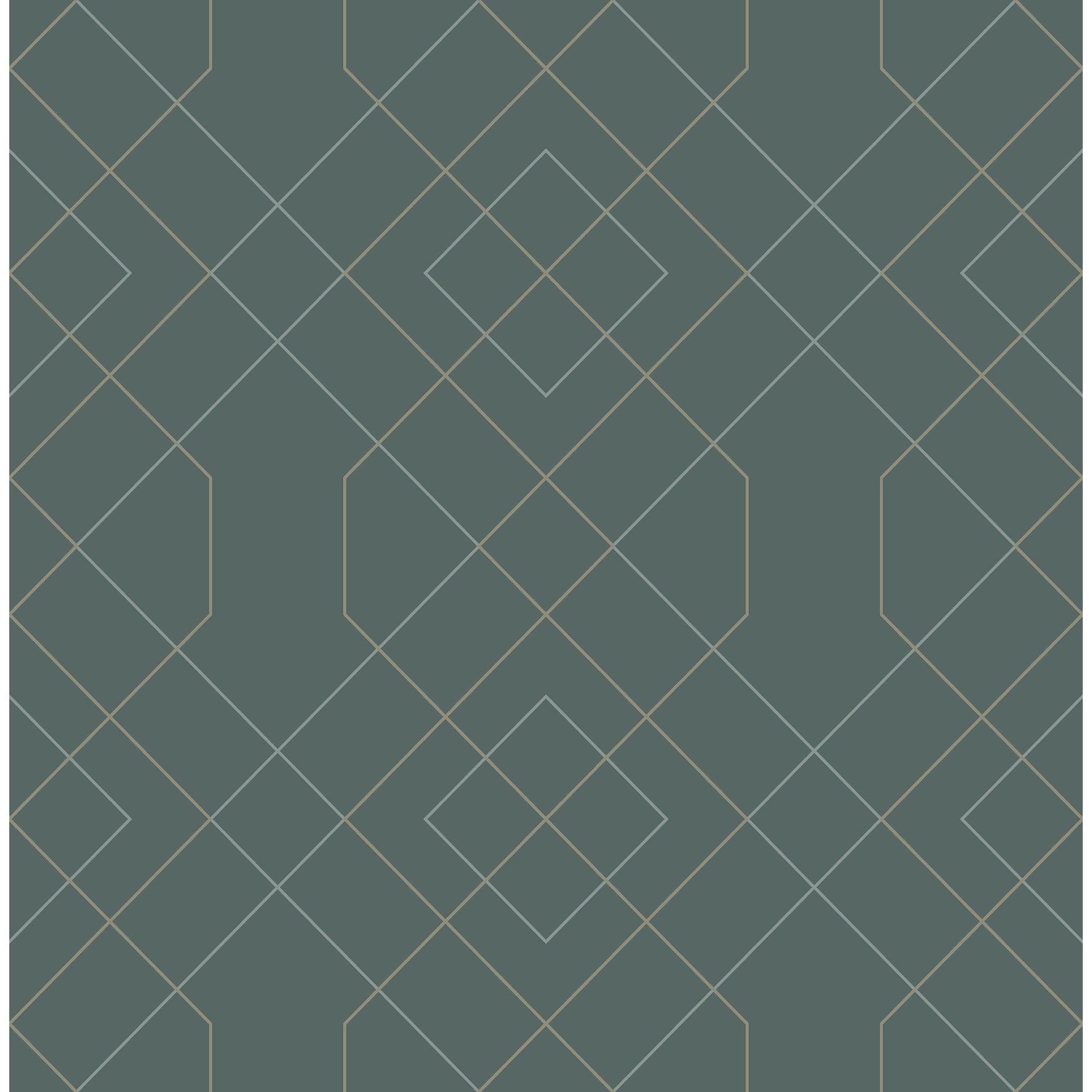 Scott Living Ballard Teal Geometric Wallpaper