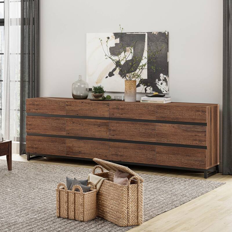 3-Piece Bedroom Furniture Set,Dresser &Chest With 12 Drawers, 2 Nightstand for Bedroom, Bedroom Furniture Set