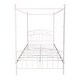 preview thumbnail 5 of 4, Full Size Metal Canopy Bed Frame with Ornate European Style Headboard & Footboard - Sturdy Steel Platform, Under-Bed Storage