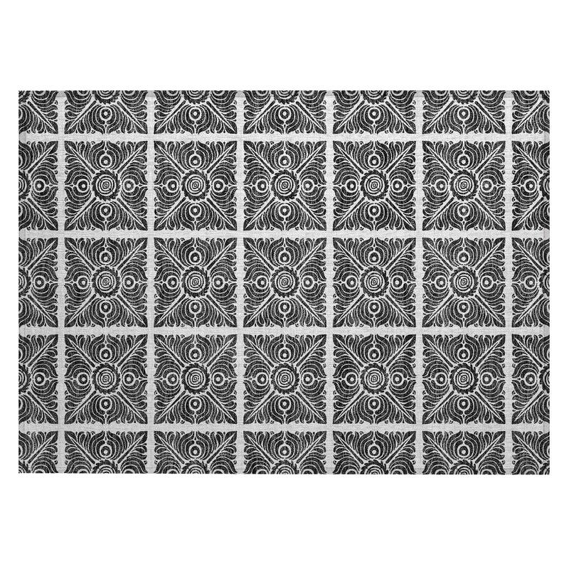 Machine Washable Indoor/ Outdoor Chantille Mosaic Rug