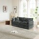 preview thumbnail 106 of 162, Cloud Chenille Upholstered Modular Sectional Sofa with DIY Combination Design Gray 2-Seater Sofa