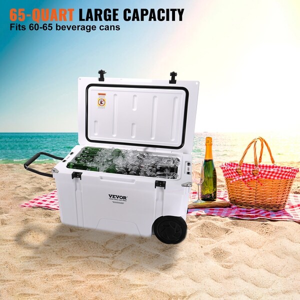 VEVOR Insulated Portable Cooler 25-65 qt Holds 25 to 65 Cans Ice