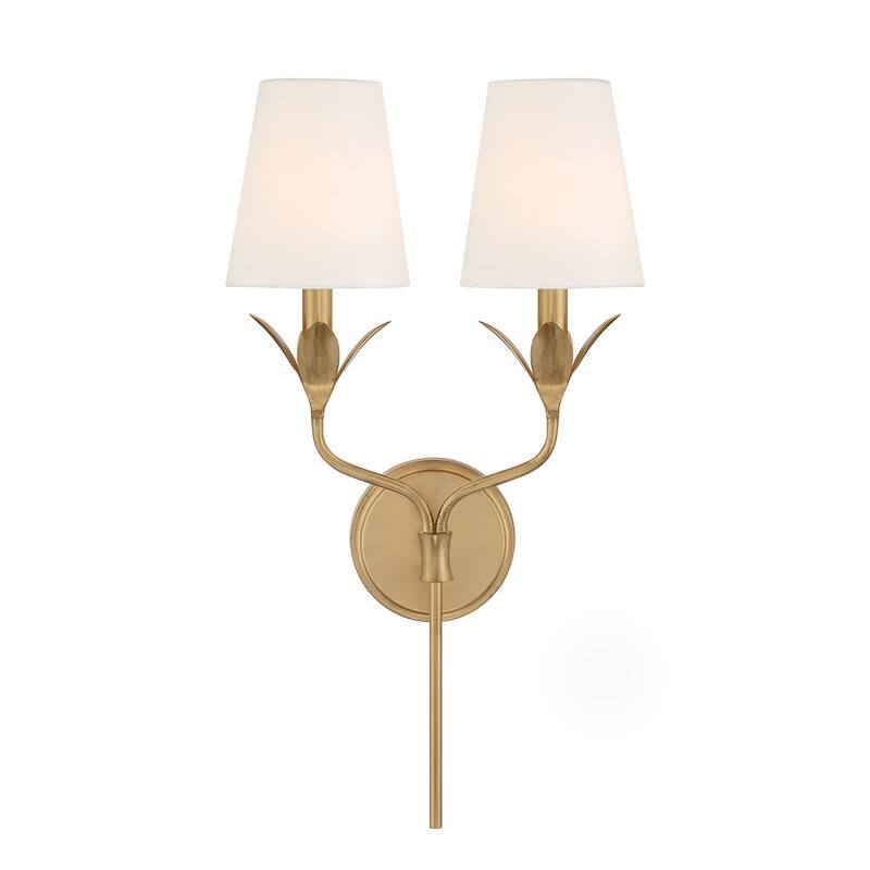 Crystorama Lighting Group 562 Broche 2 Light 21" Tall Wall Sconce with - Antique Gold