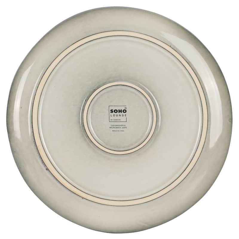Gibson Soho Lounge Nardini 12 Piece (Service for 4) Plates and Bowls Reactive Glaze Dishes Stoneware Dinnerware Set