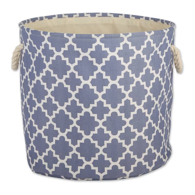 DII Round Lattice Decorative Storage Bin