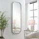 preview thumbnail 3 of 4, Framed Dressing Tall Wall Mirror - 72" - Stainless Steel