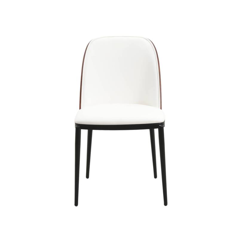 7-Piece Dining Set in Black Steel with 6 Chairs and Table Tule Collection by LeisureMod