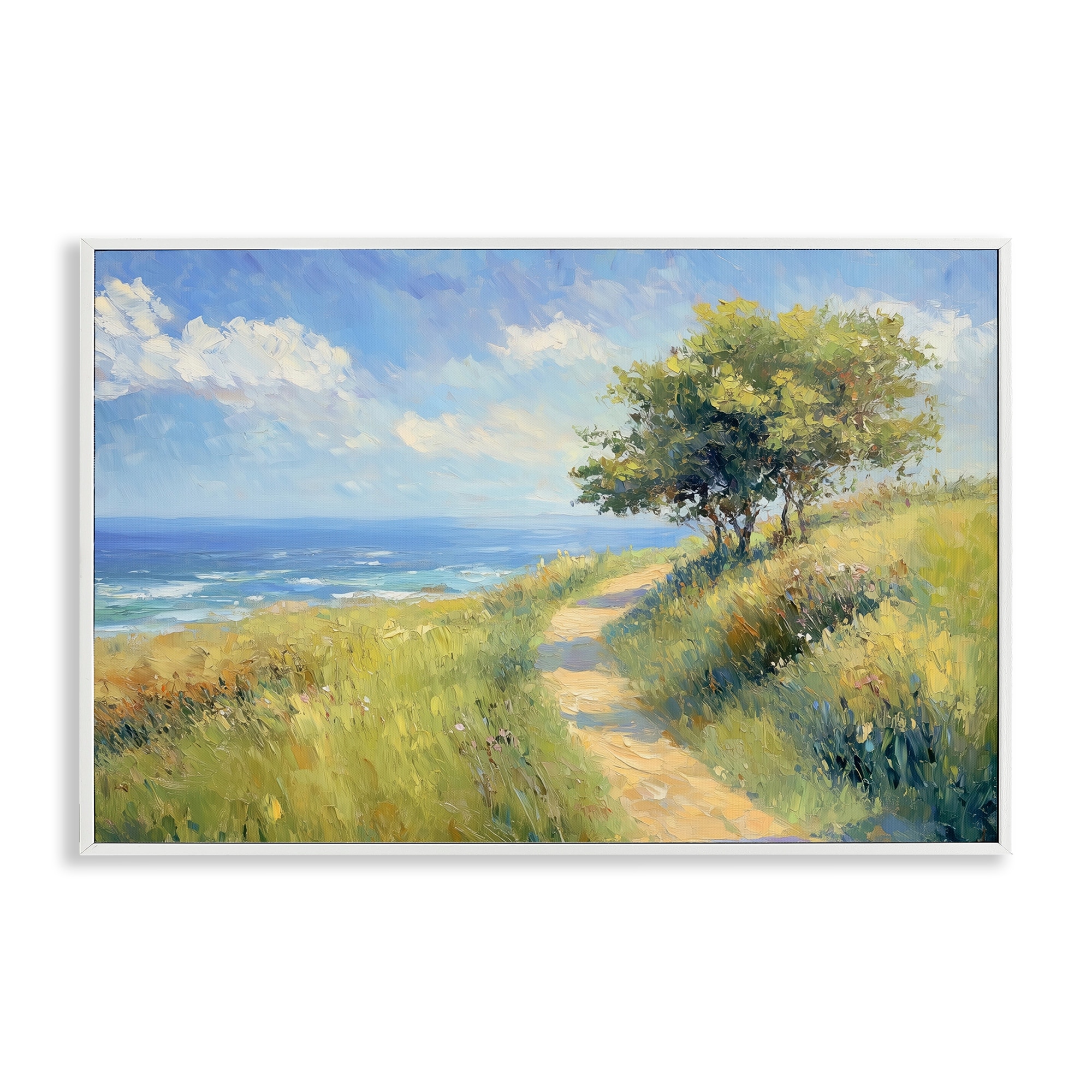 Stupell Ocean Coast Walk Landscape Framed Giclee Art Design By Gina Kelly