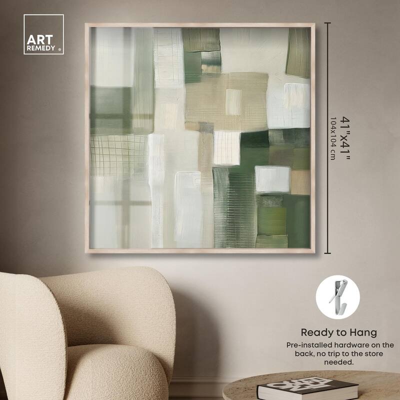 Pale Jade Green II Shadowbox by Art Remedy