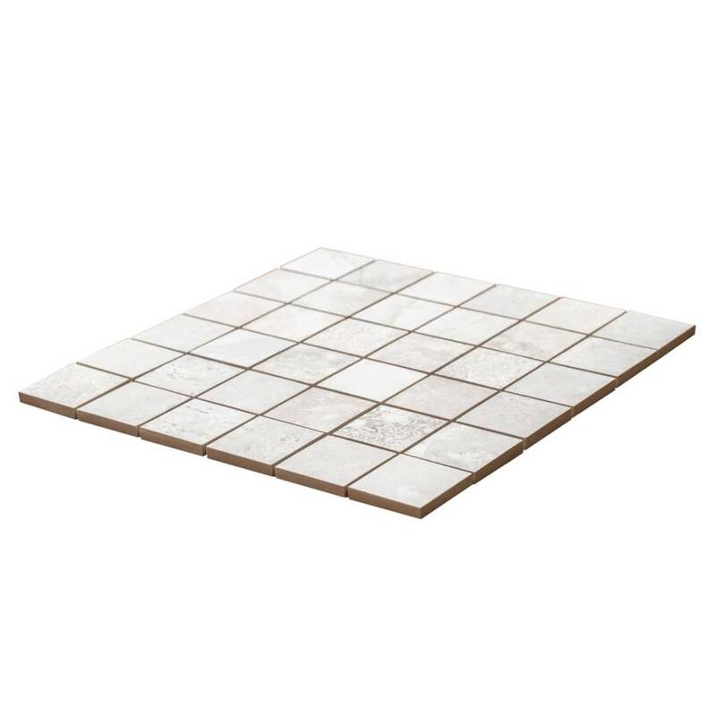 The Tile Life Wells Stone 2x2 White Porcelain Floor & Wall Tile
