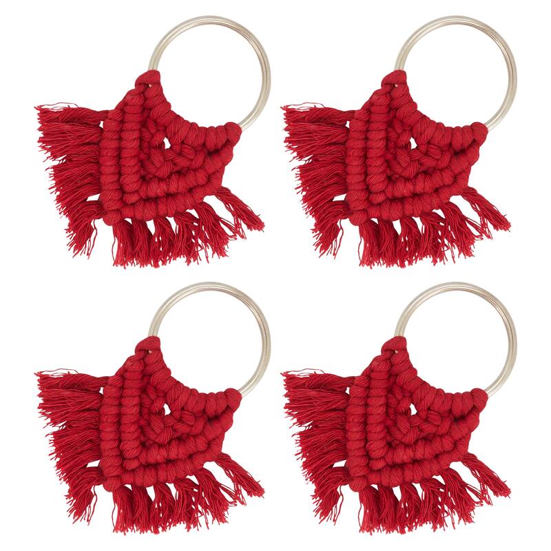 Napkin Rings With Braided Design (Set of 4)