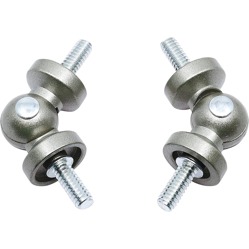 MERIVILLE Hinged Elbow Connector - Designed for Bay Window Curtain Rods or Corner Drapery Rods up to 1-inch Diameter - Pewter - For 5/8" rod